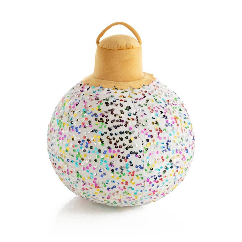 NEW SHIRALEAH merry bauble medium pillow in multi